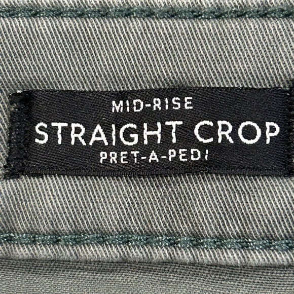 White House Black Market women’s size 8 Olive Cargo Pant. Mid rise straight crop - Picture 7 of 10